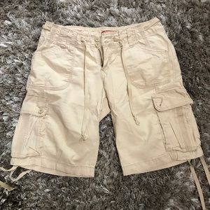 Tan cargo shorts